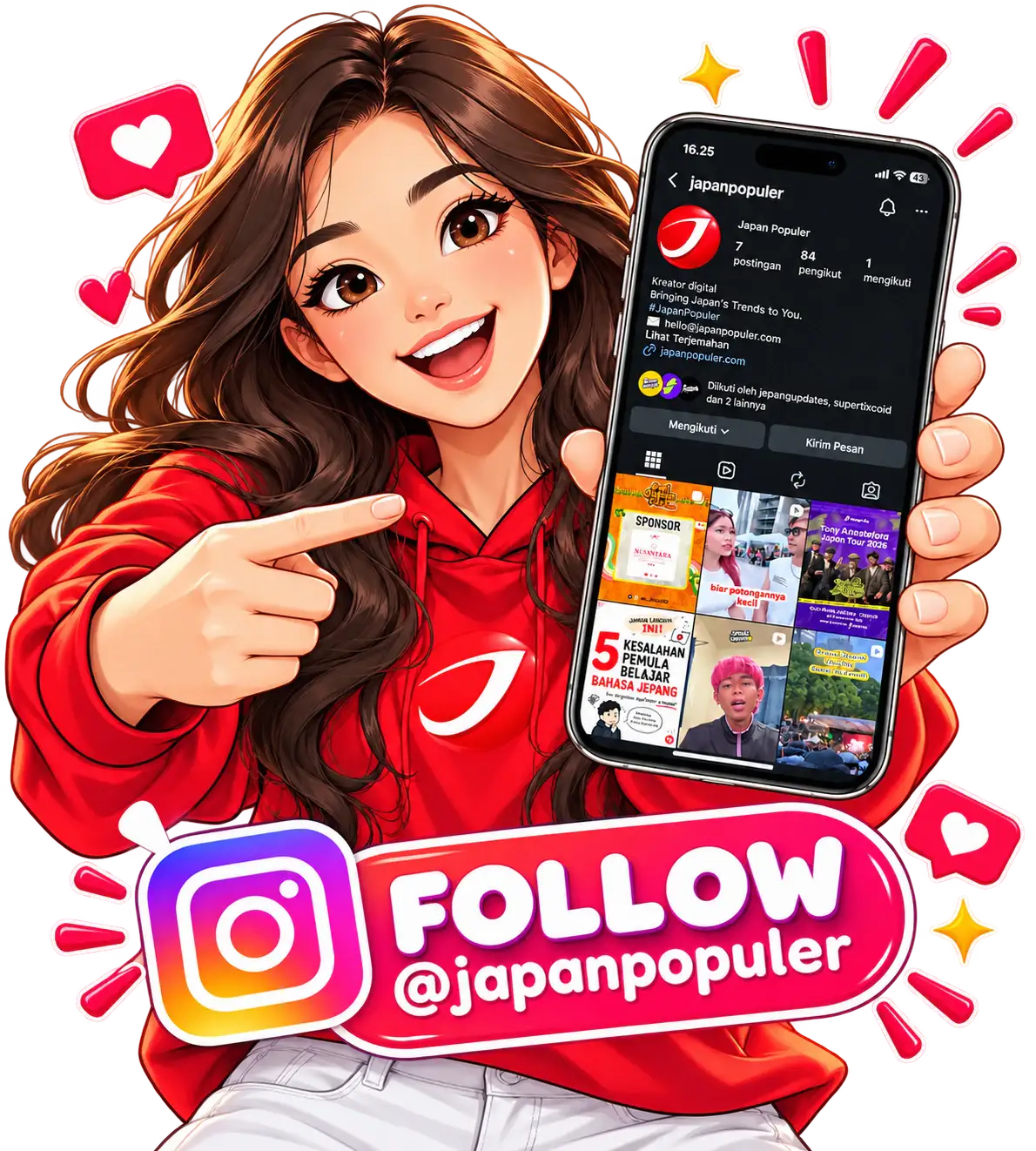 Follow @japanpopuler di Instagram